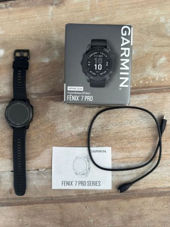 Used Garmin Fenix 7 Pro Sapphire Solar 47mm Graphite 2024 bike