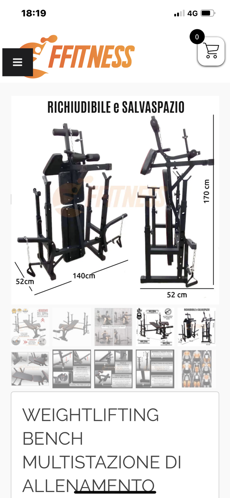 Used Ffitness WEIGHTLIFTINGBENCHMULTISTAZIONE DIALLENAMENTO 2021 bike — image 1 of 2