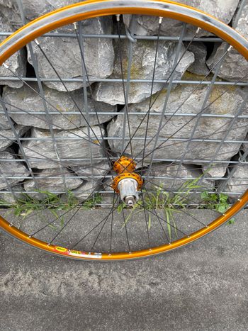 Used Tune Mag Wheelset Mavic Open Pro Coda Orange 28” Race Retro 2000 bike — image 2 of 4
