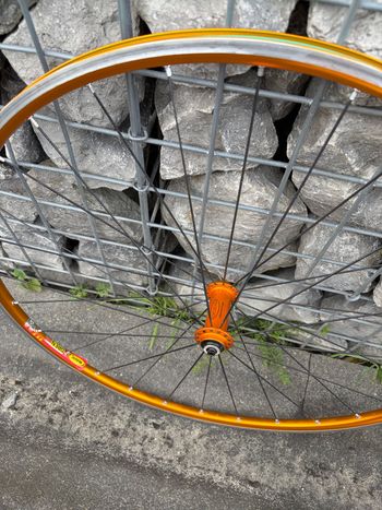 Used Tune Mag Wheelset Mavic Open Pro Coda Orange 28” Race Retro 2000 bike — image 3 of 4