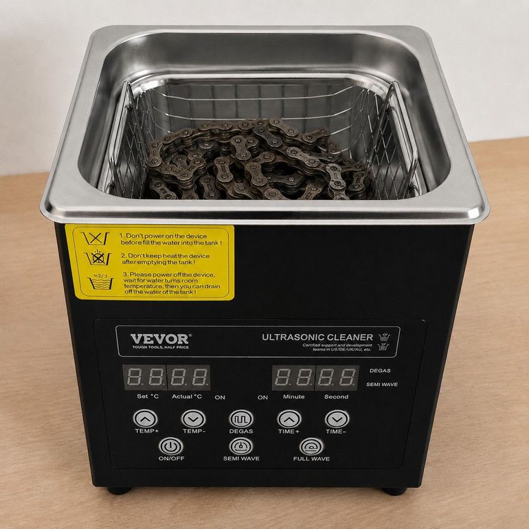Used VEVOR Ultrasonic Cleaner Digital 2L 60W com Aquecimento 2026 bike — image 4 of 11