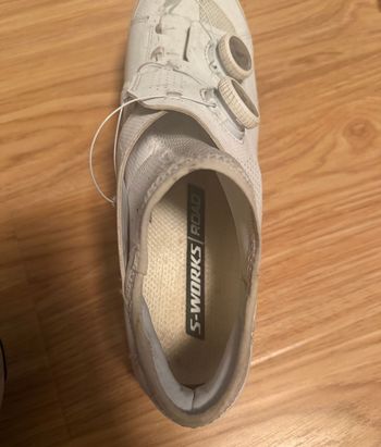 Used Specialized S-Works Ares Road Shoes White Size 44 bike — image 5 of 6