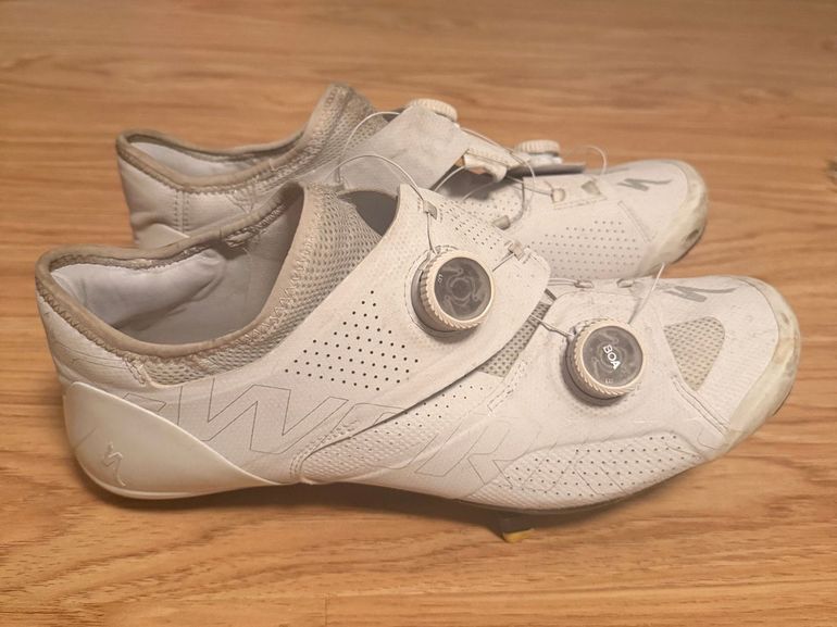 Used Specialized S-Works Ares Road Shoes White Size 44 bike — image 1 of 6