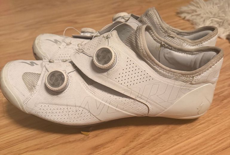 Used Specialized S-Works Ares Road Shoes White Size 44 bike — image 2 of 6