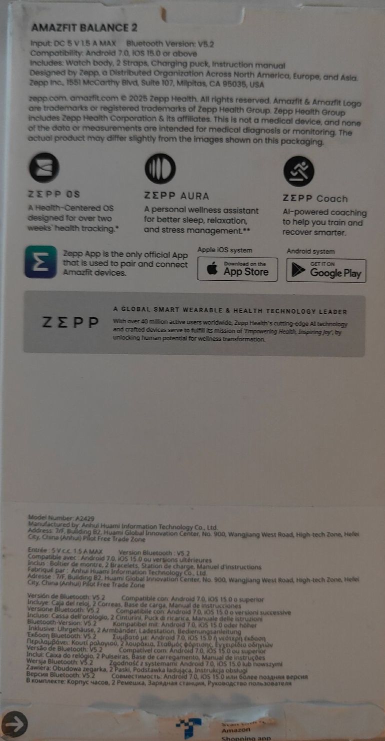 Used Amazfit Balance 2 GPS Smartwatch 2026 bike — image 5 of 6