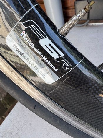 Used Ffwd F6R Carbon Wheel Set Velgrem DT Swiss 240s Naaf bike — image 7 of 7