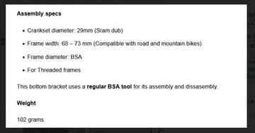 Używany Bikone DC TECH BSA DUB Steel Bottom Bracket bike — zdjęcie 2 z 3