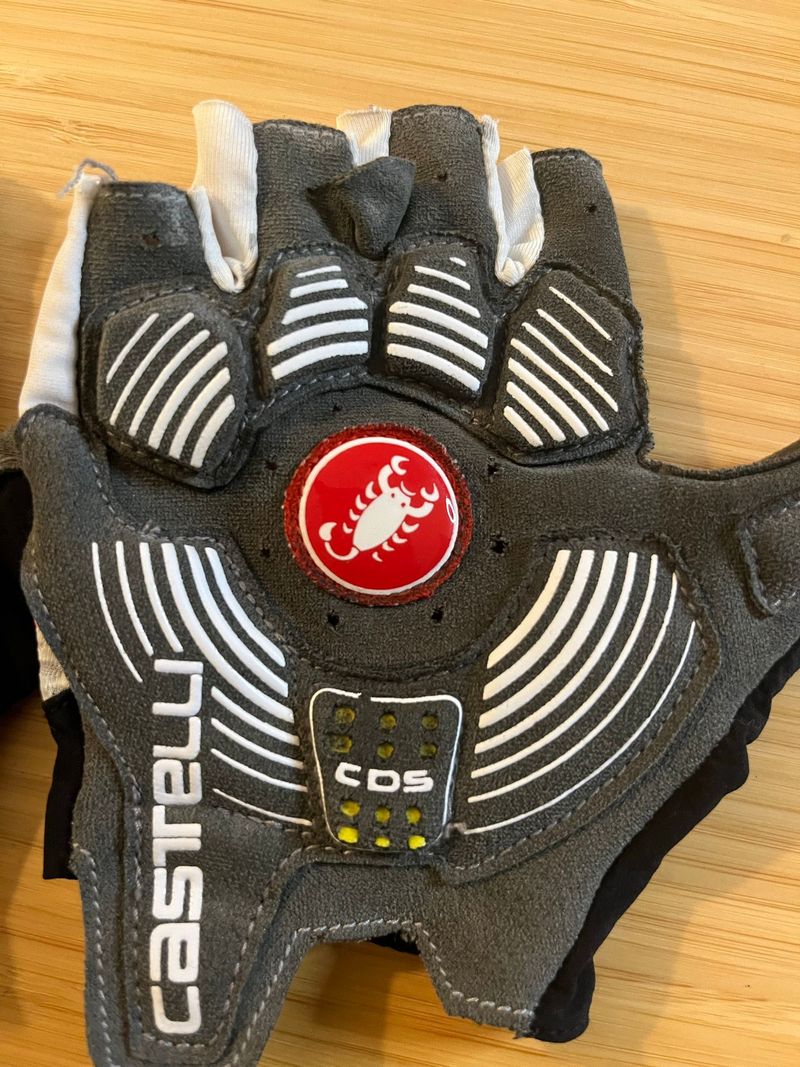 Used Castelli Gray and White Cycling Gloves Small 2023 Cycling Clothing