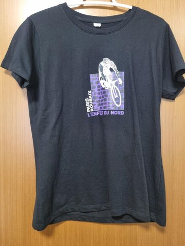 Used parigi Maglietta Nera Corsa Ciclistica Paris-Roubaix Cycling Clothing