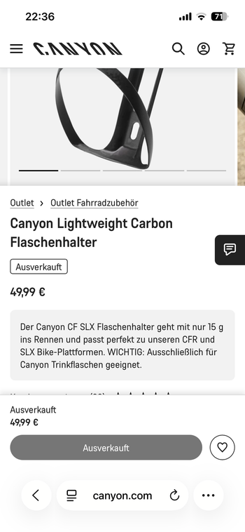 Used Canyon Ultra Light Flaschenhalter 2026 bike — image 4 of 4