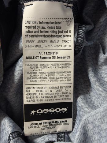 Used Assos MILLE GT JERSEY C2 bike — image 3 of 3