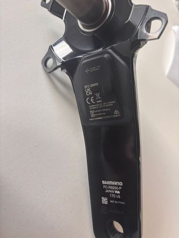 Used Shimano Dura Ace Pedal Arms FC-R9200P 12V 170 mm 2025 bike — image 4 of 5