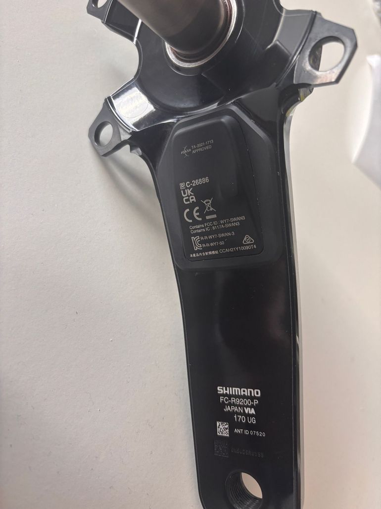 Used Shimano Dura Ace Pedal Arms FC-R9200P 12V 170 mm 2025 bike — image 4 of 5