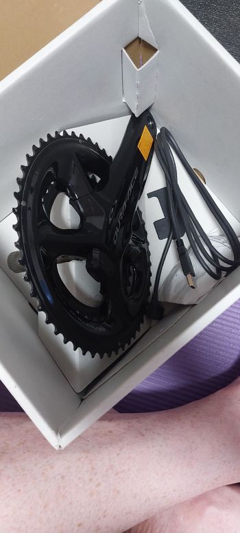 Used Shimano Dura Ace FC-R9200-P Powermeter Crankset 2x12-speed black bike — image 7 of 12