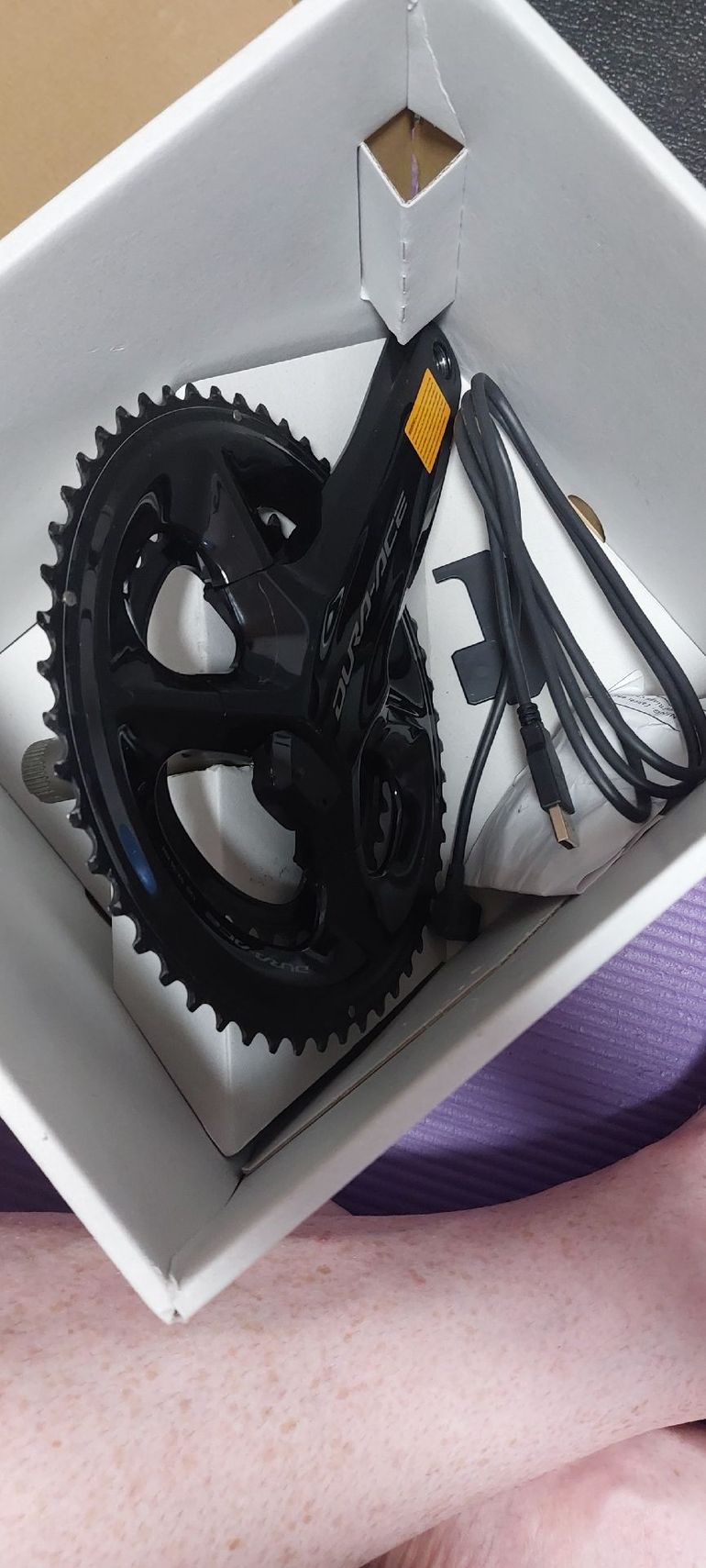 Used Shimano Dura Ace FC-R9200-P Powermeter Crankset 2x12-speed black bike — image 7 of 12