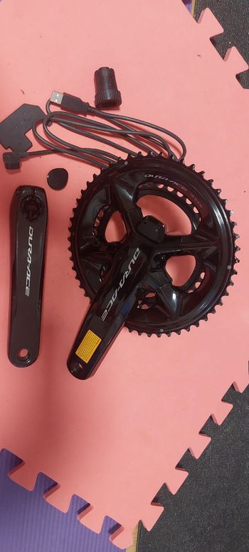 Used Shimano Dura Ace FC-R9200-P Powermeter Crankset 2x12-speed black bike — image 12 of 12
