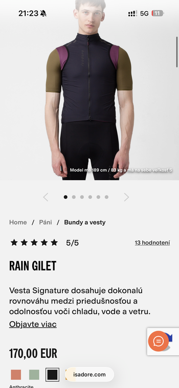 Used Isadore Rain Gilet - S 2026 bike — image 8 of 8