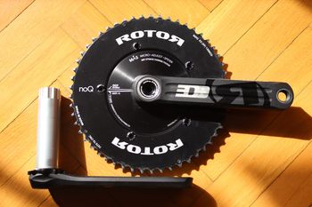 Used Rotor 3D+ Crankset with Bottom Bracket bike