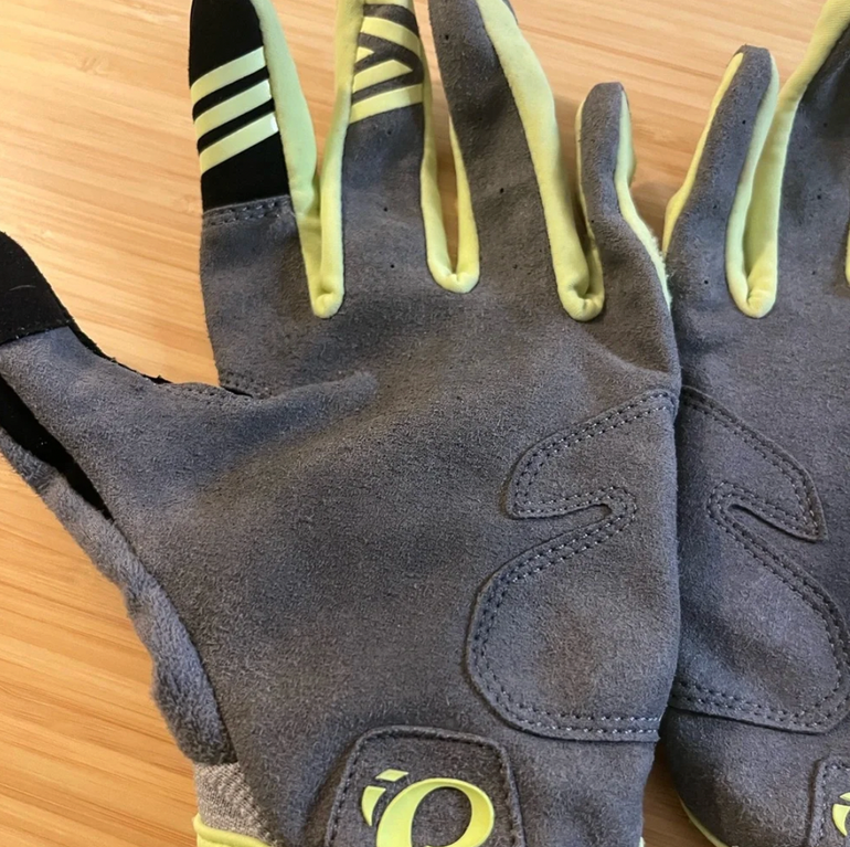 Used Pearl Izumi Gray and Lime Cycling Gloves Small bike — image 3 of 4