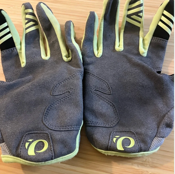 Used Pearl Izumi Gray and Lime Cycling Gloves Small bike — image 2 of 4