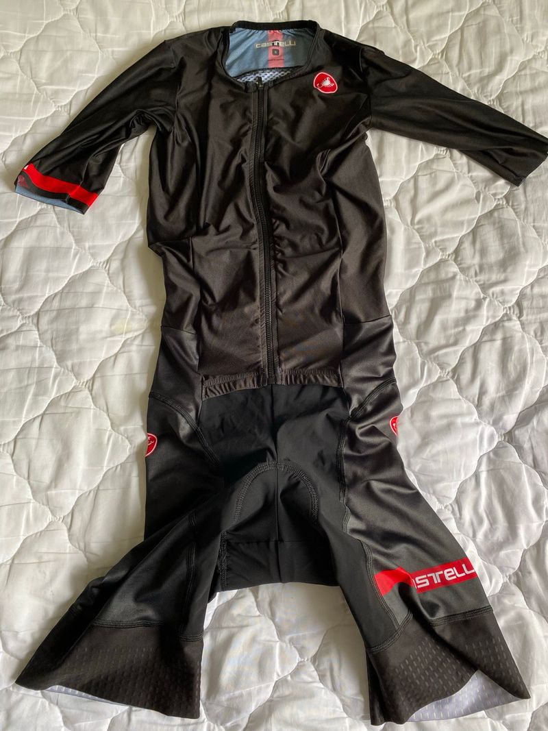 Used Castelli Sanremo 2 Suit Short Sleeve Body triathlon Uomo Cycling Clothing