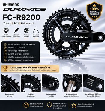 Used Shimano DURA-ACE FC-R9200 Crankset bike