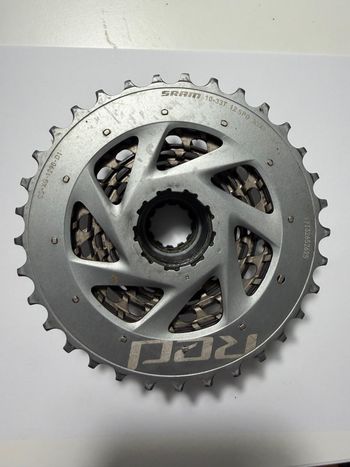 Used Sram Red 10-33 1290-D1 Cassette bike