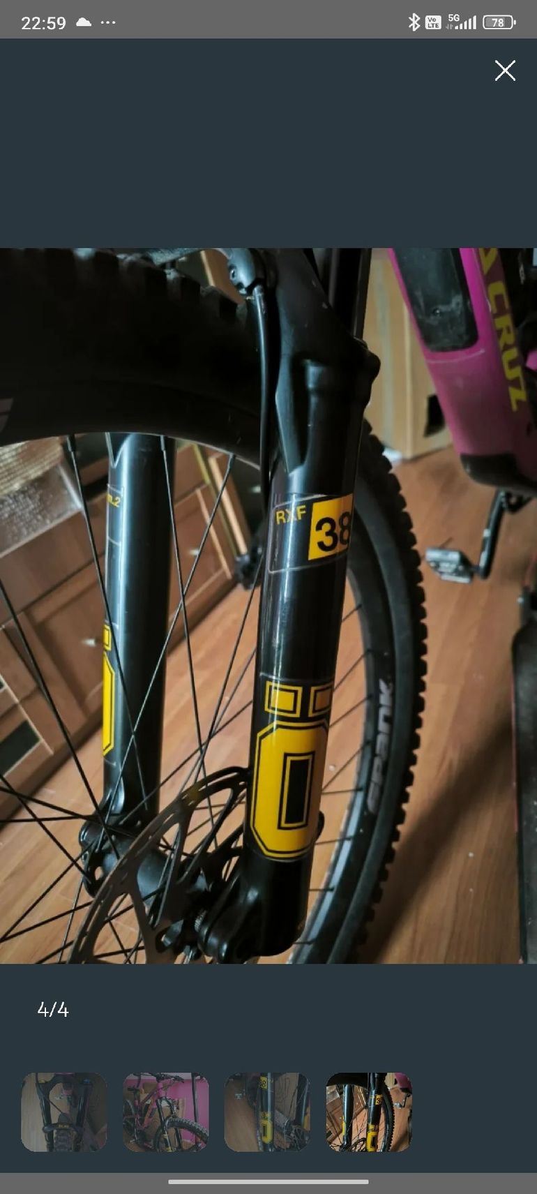 Used Öhlins RXF38 m.2 Air TTX18 29'/44/170 2025 bike — image 3 of 4