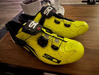 Used Sidi Wire Carbon Gr. 45 fluo yellow neon gelb Rennradschuhe bike — image 2 of 5