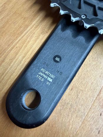 Used Shimano FC-R7100 Crankset 50-34T bike — image 7 of 9