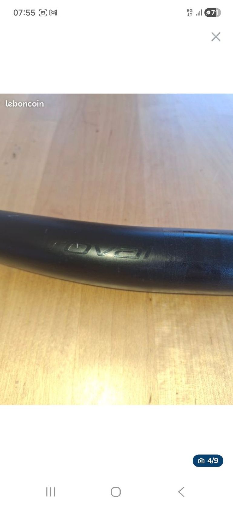 Used Roval Control SL Rise 20mm Bar Carbon/Black 35x780mm bike — image 7 of 8