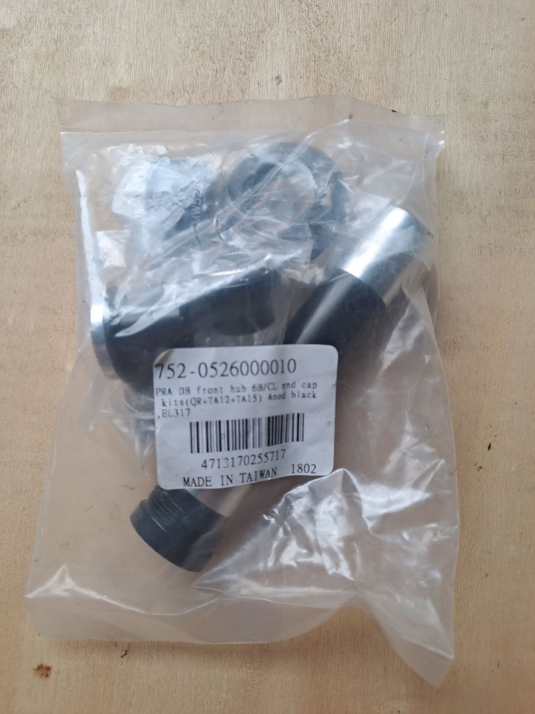 Used Vision PRA DB Front Hub End Caps Kit EL317 V18 bike — image 2 of 3