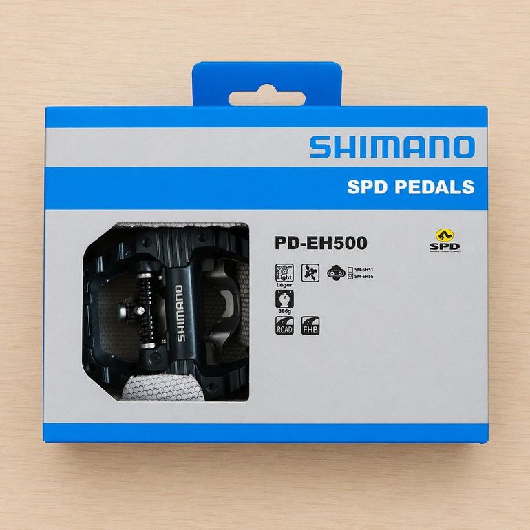 Used Shimano Pedais PD-EH500 Híbridos SPD / Flat 1 Par bike — image 6 of 7