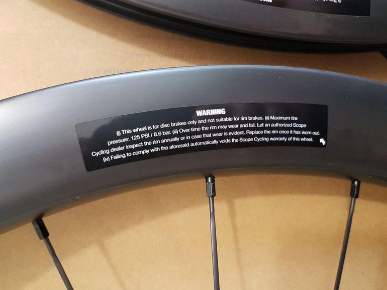 Used Scope R4.A AllRoad Carbon Clincher Disc 45 mm Tubeless Ready / Tubetype Shimano HG Black bike — image 8 of 25