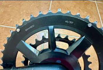 Used Fsa Gossamer PRO AGX+ 46/30T crankset with MegaExo BB-6000 bike — image 2 of 8