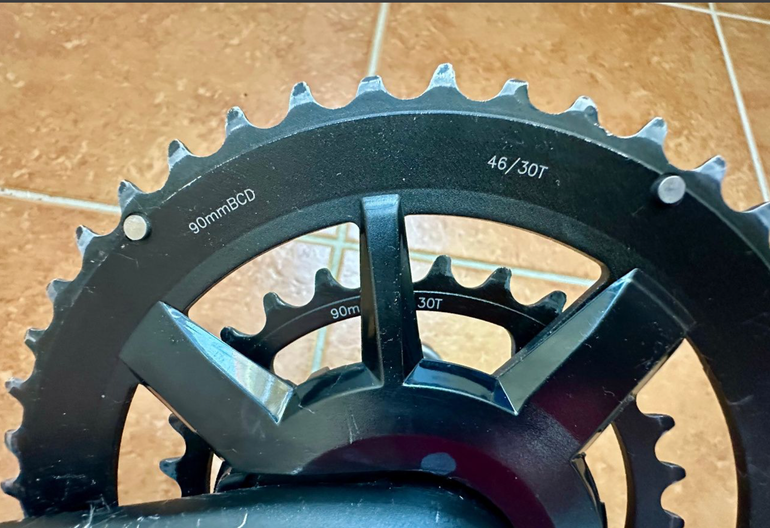 Used Fsa Gossamer PRO AGX+ 46/30T crankset with MegaExo BB-6000 bike — image 2 of 8