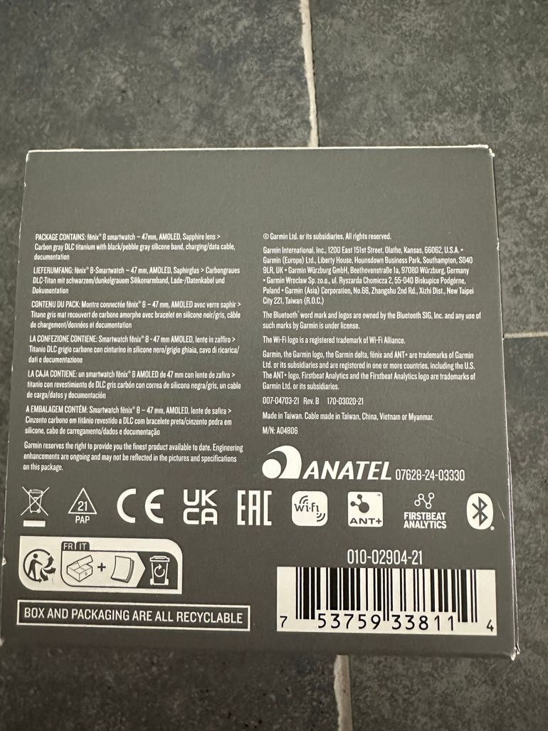 Used Garmin Fenix 8 Sapphire AMOLED 47mm bike — image 8 of 9