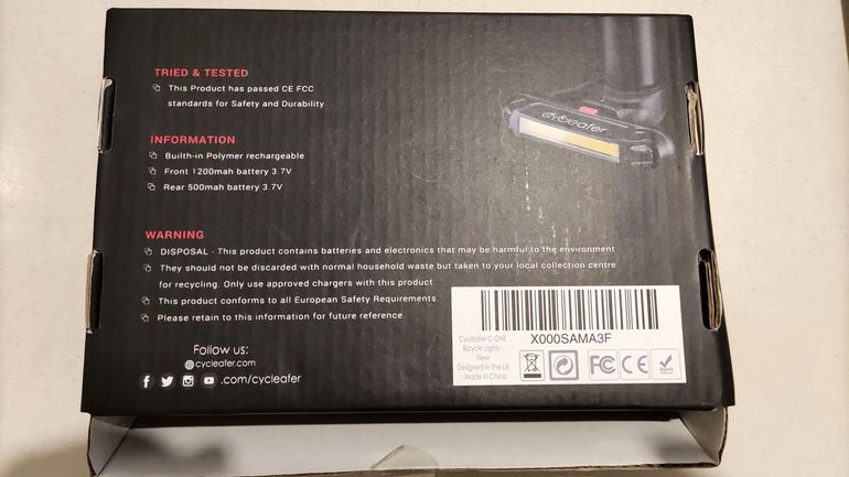 Used Cycleafer Rechargeable LED Bike Light Set bike — image 3 of 3