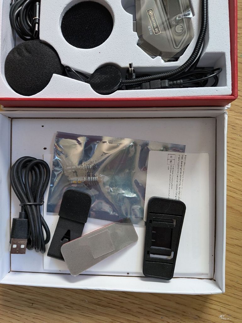 Używany Gearelec gx10 GX10 Bluetooth Motorcycle Intercom bike — zdjęcie 3 z 5