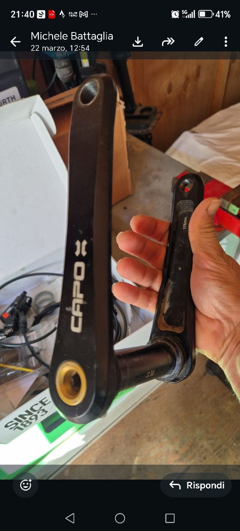 Used leonardi Capo Crankset 175mm bike — image 2 of 3