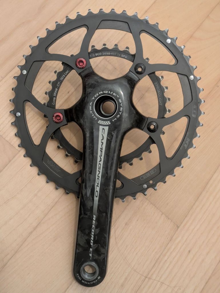 Used Campagnolo Record CT 175 52/34 11s Ultra Torque BB30 bike — image 2 of 10