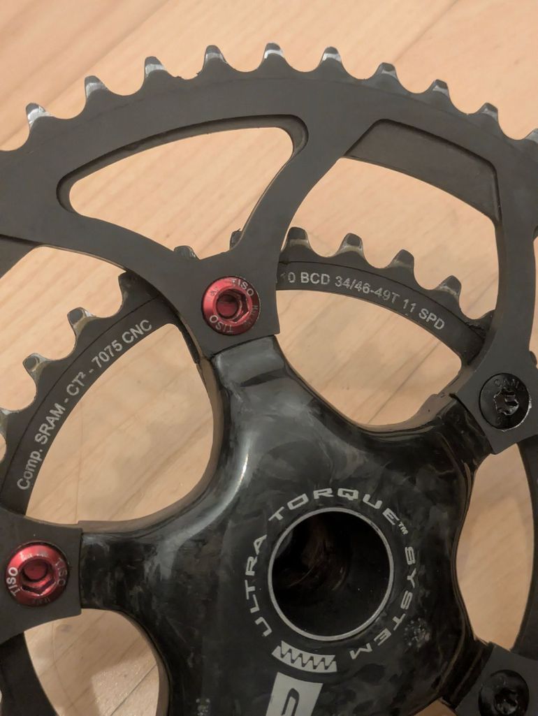Used Campagnolo Record CT 175 52/34 11s Ultra Torque BB30 bike — image 4 of 10