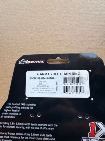 Used Renthal Prato 1xr Chain Ring bike — image 3 of 3