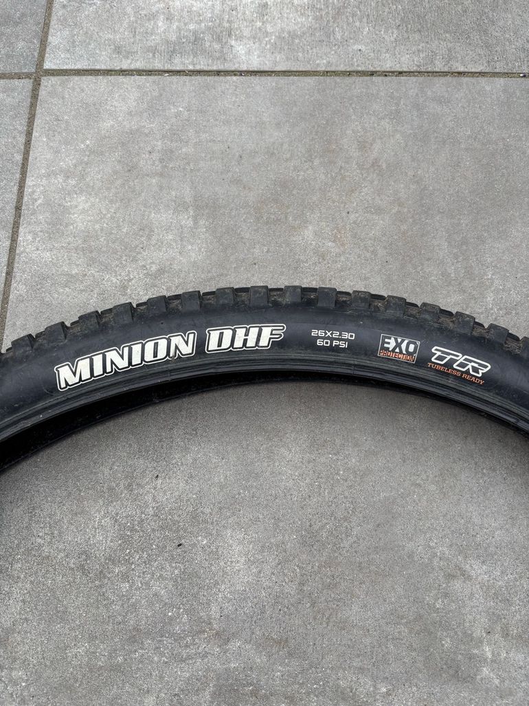 Used Maxxis Minion DHF + DHR 26-inch MTB tyres 2025 bike — image 3 of 7