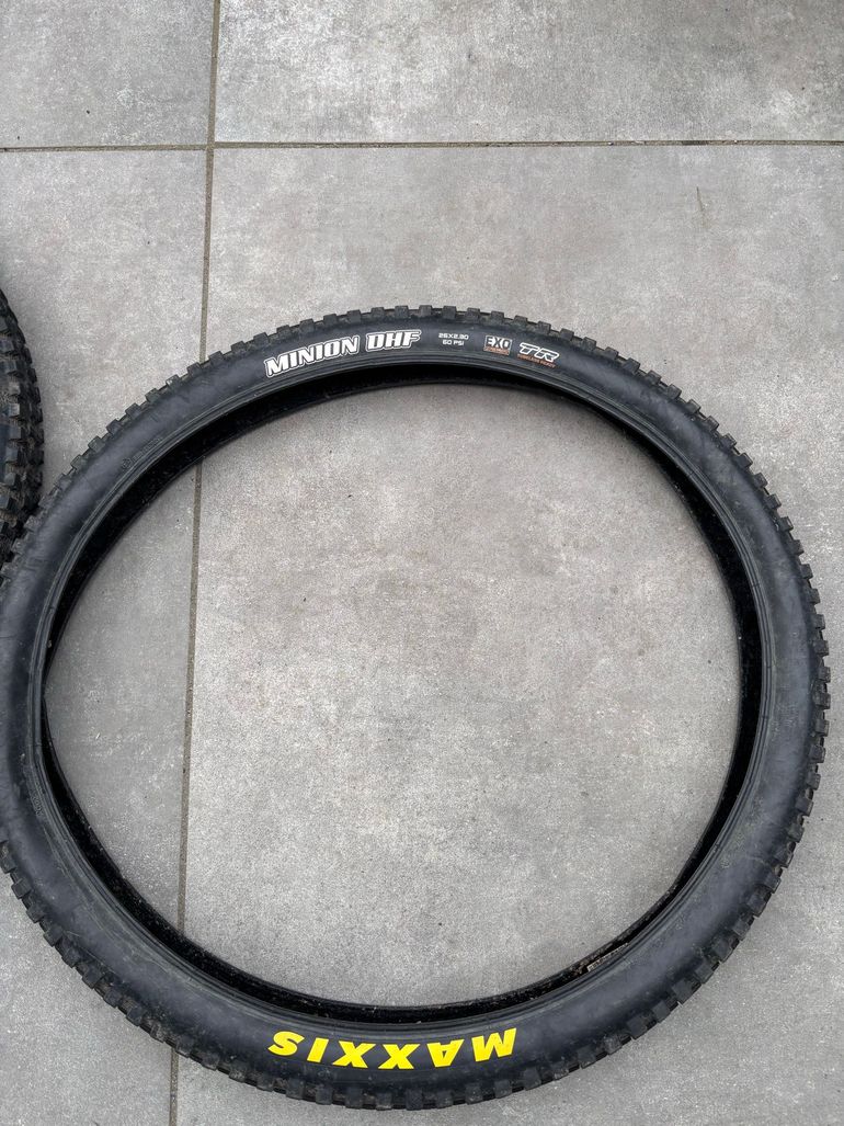 Used Maxxis Minion DHF + DHR 26-inch MTB tyres 2025 bike — image 4 of 7