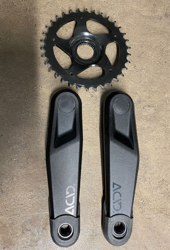Used acid e-bike crankset 165 mm 34T bike
