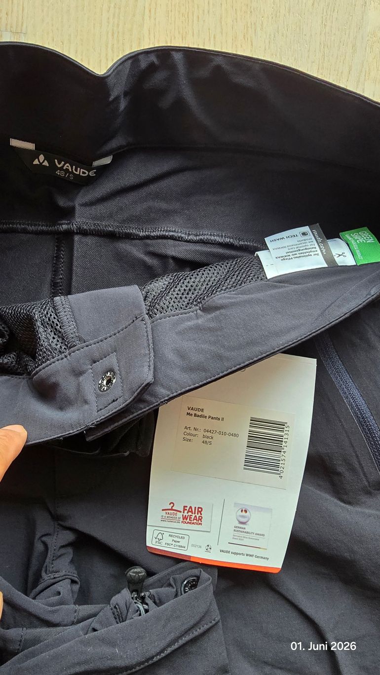 Used Vaude Me Badile Pants II Größe 48/S bike — image 3 of 3