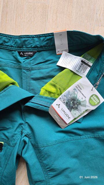 Vaude Me Tekoa Shorts 48/S Petrolium Cycling Clothing usato