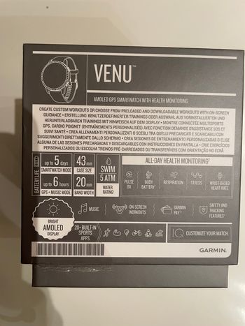 Used Garmin Venu GPS Smartwatch bike — image 8 of 9