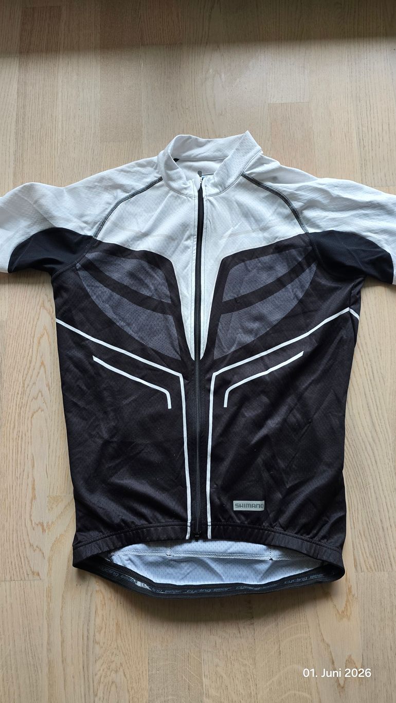 Used Shimano Fahrradtrikot Veloce Kurzarm Weiß/Schwarz M bike — image 1 of 5